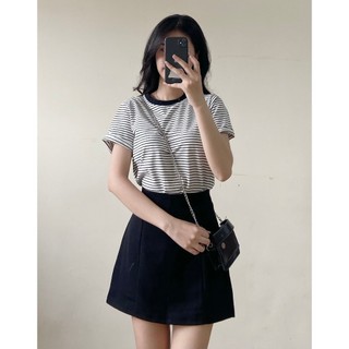Áo thun kẻ cổ tròn basic - ellyz aophongke546_p13k20