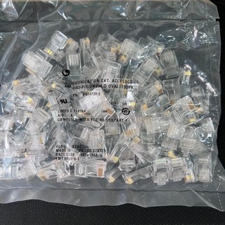 Hạt Mạng Rj45 Commscope Cat6 - Hộp 100 Hạt (Hạt AMP Chính Hãng, Chân Đồng, Sole)