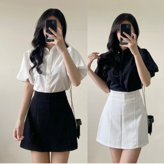 Áo sơ mi tay phồng cúc ngọc nổi bật siêu hot maia 856 p4k14
