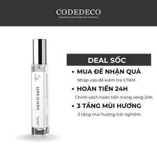 Tinh dầu nước hoa codedeco love is love dạng xịt 10ml