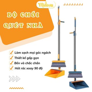 Chổi Quét Nhà Midosu Kèm Hót Rác Tiện Lợi Chắc Chắn Xoay 180 Độ