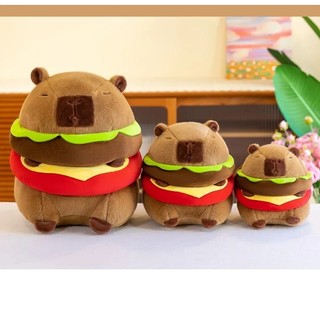 Gấu Bông Capybara bánh mì Hamburger Đáng Yêu