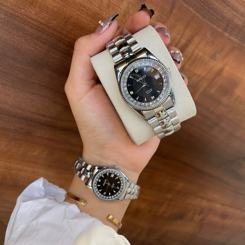 Đồng Hồ nam nữ chinh hãng halei 591 chống nước mặt kính saphia chống trầy xước sang trọng trẻ trung