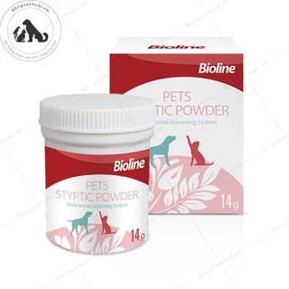 Bột Cầm Máu Bioline Pets Styptic Powder Cho Chó Mèo 14g