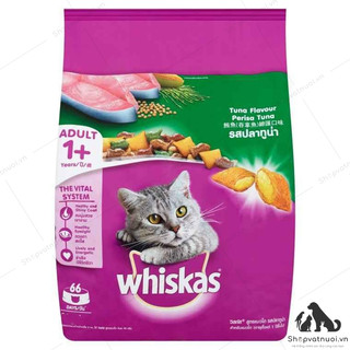 Thức Ăn Hạt Khô Cho Mèo Lớn Mèo Con Vị Cá Biển Cá Ngừ Cá Thu Và Sữa Whiskas 400g và 450g