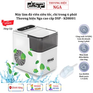  Máy LÀM ĐÁ VIÊN siêu tốc DSP KD8001 chỉ trong 6 phút Thương hiệu Nga cao cấp Làm 12kg 24h 