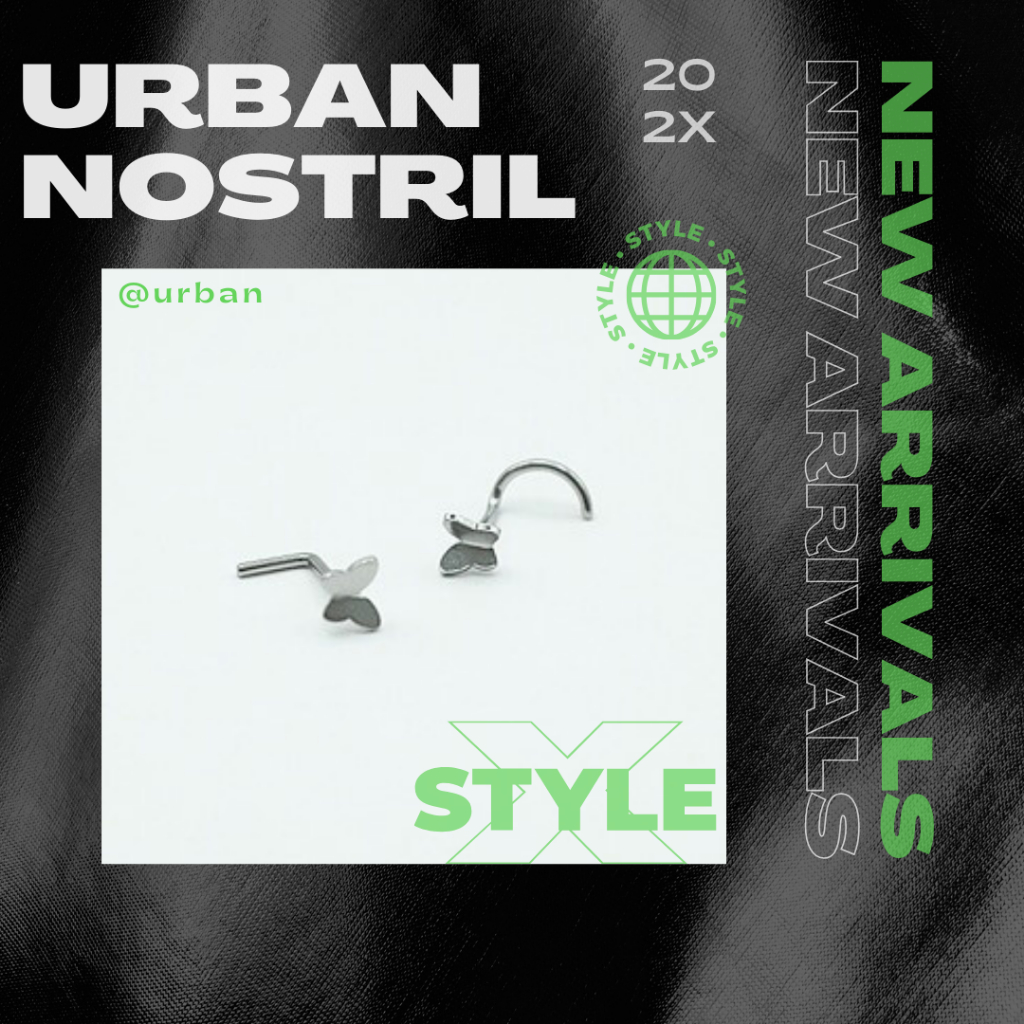 [1 Chiếc] Khuyên mũi, chất liệu thép không gỉ NOSTRIL BUTTERFLY Không Ngứa Không Đen urban