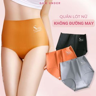 Quần lót nữ cạp cao hỗ trợ gen bụng không đường may su đúc mềm mại nâng mông kháng khuẩn GOM UNDER - SA-00007