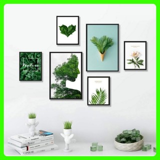 Bộ tranh dán tường nhiều mẫu mã đa dạng - SET bao gồm  6 TRANH treo tường trang trí decor