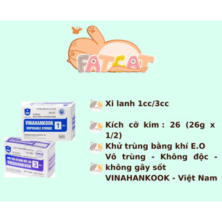 Bơm kim tiêm 1cc,3cc ống bơm tiêm 1ml/cc 3ml/cc vinahancook xilanh 1ml 3ml sử dụng 01 lần