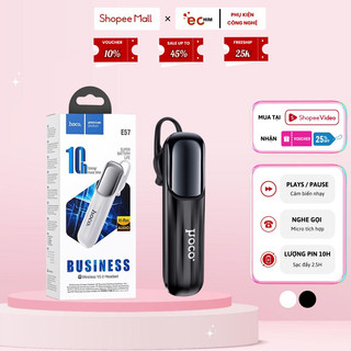 Tai nghe bluetooth 1 bên hoco e57 - v5.0 chính hãng, pin 10h nghe nhạc & đàm thoại với micro tích hợp.