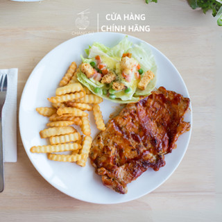 Đĩa tròn ảo trang trí steak - Dĩa trắng ăn mì spaghetti nhiều size sứ Minh Châu