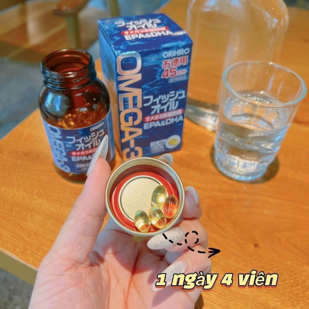 Viên uống dầu cá Omega 3 bổ mắt bổ não Orihiro Nhật Bản 180 viên
