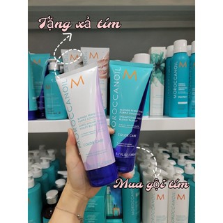 DẦU GỘI TÍM KHỬ VÀNG MOROC BLONDE PERFECTING PURPLE SHAMPOO 200ML