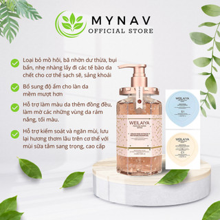 ữa tắm Weilaiya chính hãng cánh hoa hồng Damask 450ml chính hãng