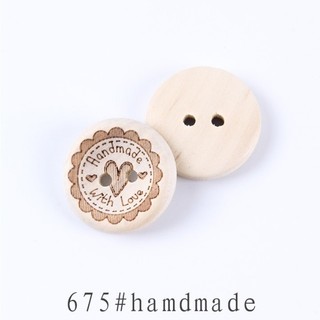 [Size 20mm] - Cúc gỗ handmade trang trí - Đính áo mũ