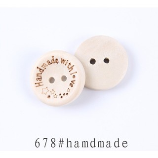[Size 20mm] - Cúc gỗ handmade trang trí - Đính áo mũ