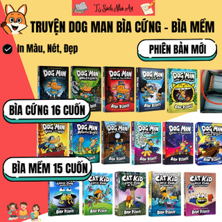 Sách - dog man - 16 cuốn bìa cứng bản màu