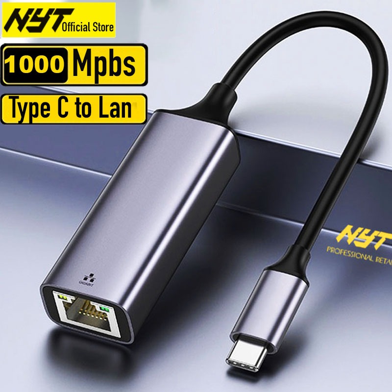 Cáp USB C sang LAN 1Gbps Cao Cấp NYT06 Bảo Hành 12T đổi mới
