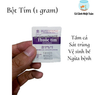 BỘT TÍM SÁT TRÙNG, TẮM CÁ GÓI 1G