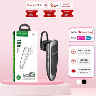 Tai nghe bluetooth 1 bên HOCO E60 - V5.0 chính hãng, pin khoẻ 10h tích hợp micro & nút chỉnh, âm thanh chân thực.