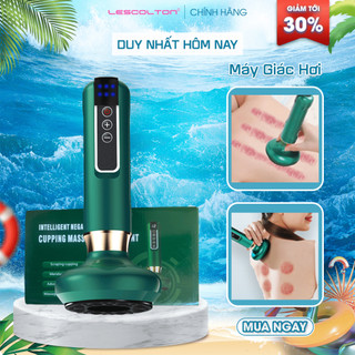Máy massage giác hơi cầm tay 12 CHẤU Lescolton, bộ giác hơi cạo gió không dùng lửa, giác hơi cạo gió an toàn