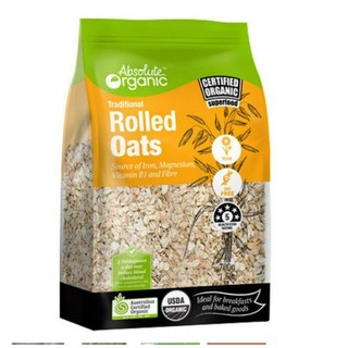 Yến mạch tươi hữu cơ Absolute Organic Rolled Oats 700gr - Nhập khẩu Australia