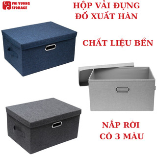 Hộp Vải Đựng Đồ Có Nắp Xuất Khẩu Hàn Quốc Thương Hiệu Voi Vuông