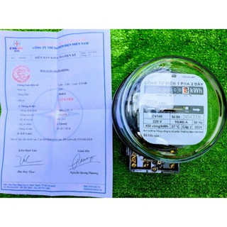Đồng Hồ Điện, Công Tơ Điện 1 Pha 2 Dây EMIC Có Giấy Kiểm Định
