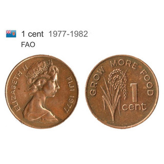 Đồng xu 1 cent của fiji 1977-1982