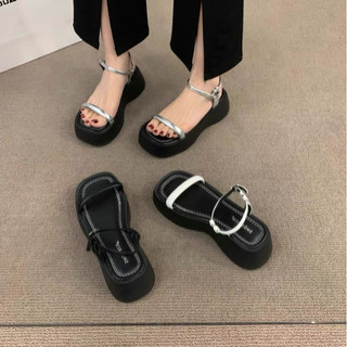 Dép sandal nữ quai hậu Sunday quai mảnh đế cao 6 cm (form rộng lùi 1 size)