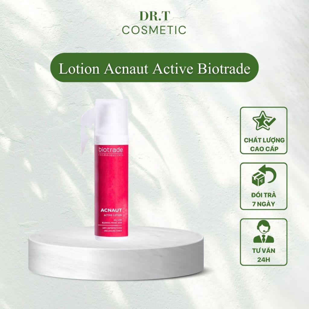 Lotion Giảm Dầu Biotrade Acnaut Active Công Thức Dưỡng Da Hoạt Tính Kiềm Sầu Cân Bằng Độ pH Da 10ml/15ml/60ml