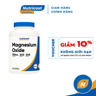 Viên Uống Giúp Xương Chắc Khỏe, Cải Thiện Giấc Ngủ Nutricost Magnesium Oxide 750mg