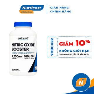 Viên Uống Cải Thiện Sự Lưu Thông Của Máu, Hỗ Trợ Sức Kháng Nutricost Nitric Oxide Booster 2250mg