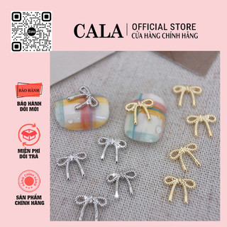 Sét nơ kim loại đính trang trí móng nail - charm nơ inox sáng ko sỉn màu - nơ đính móng nail sét 10c