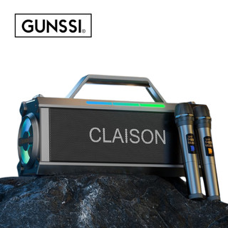  Loa Bluetooth GUNSSI CLAISON T90 loa không dây kèm 2 micro Âm thanh vòm cùng dải đèn Led cực chất. 