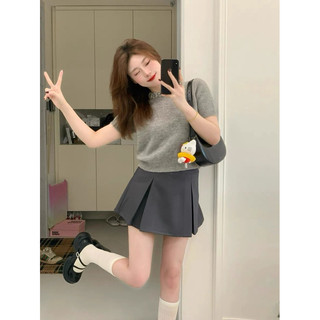 Áo tay ngắn cổ đính đá tiểu thư ✨