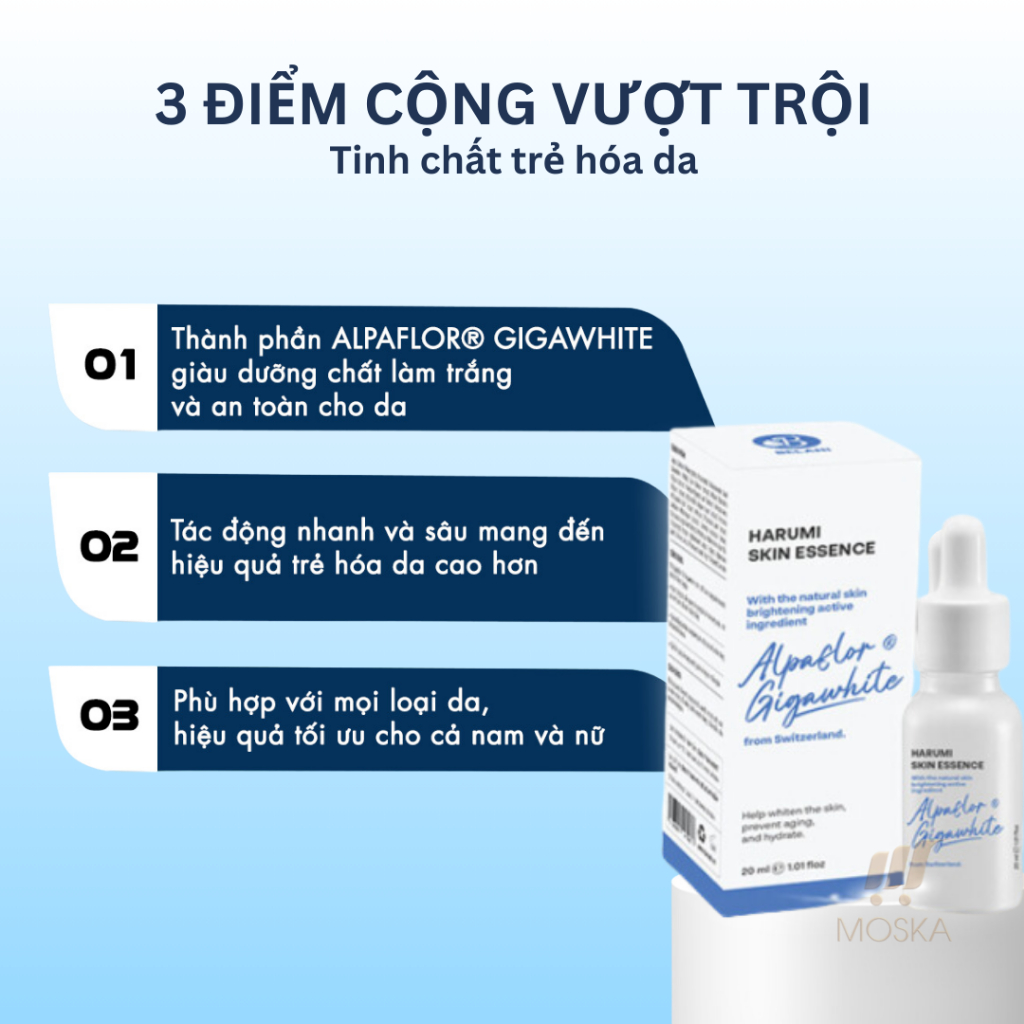 Tinh Chất Trẻ Hóa Da HARUMI Giúp Da Căng Mịn, Chống Lão Hõa, Giảm Độ Nhăn Da, Giảm Thâm| Moska Shop