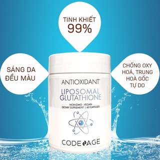 VIÊN UỐNG TRẮNG DA CODEAGE LIPOSOMAL GLUTATHIONE 60 VIÊN