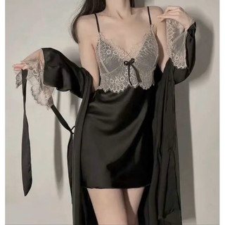 Đầm ngủ nữ 2 dây sexy lụa satin - latin siêu mát đn103