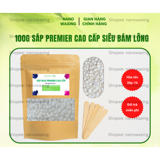Sáp wax lông cao cấp hạt wax nóng hard beans 100g (tặng kèm que gỗ)