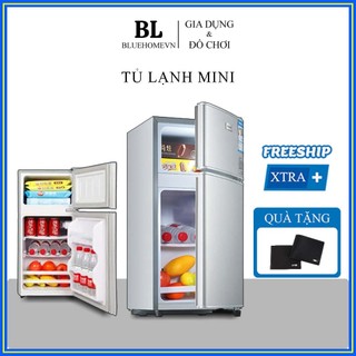 Tủ lạnh mini, tủ lạnh 2 ngăn 42L có ngăn lạnh và ngăn đá riêng biệt, phù hợp cho sinh viên, bảo hành 2 năm