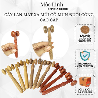 Lăn mát xa mũi massage mặt mũi thư dãn da mặt bằng gỗ thơm, gỗ hương - shop mộc linh