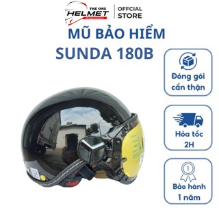 Mũ bảo hiểm nửa đầu SUNDA 180b có kính chắn gió hàng chính hãng