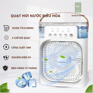 Quạt Hơi Nước Điều Hòa Mini, Quạt Phun Sương Tạo Ẩm Làm Mát Để Bàn, Hẹn Giờ Thông Minh bảo hành 12 tháng