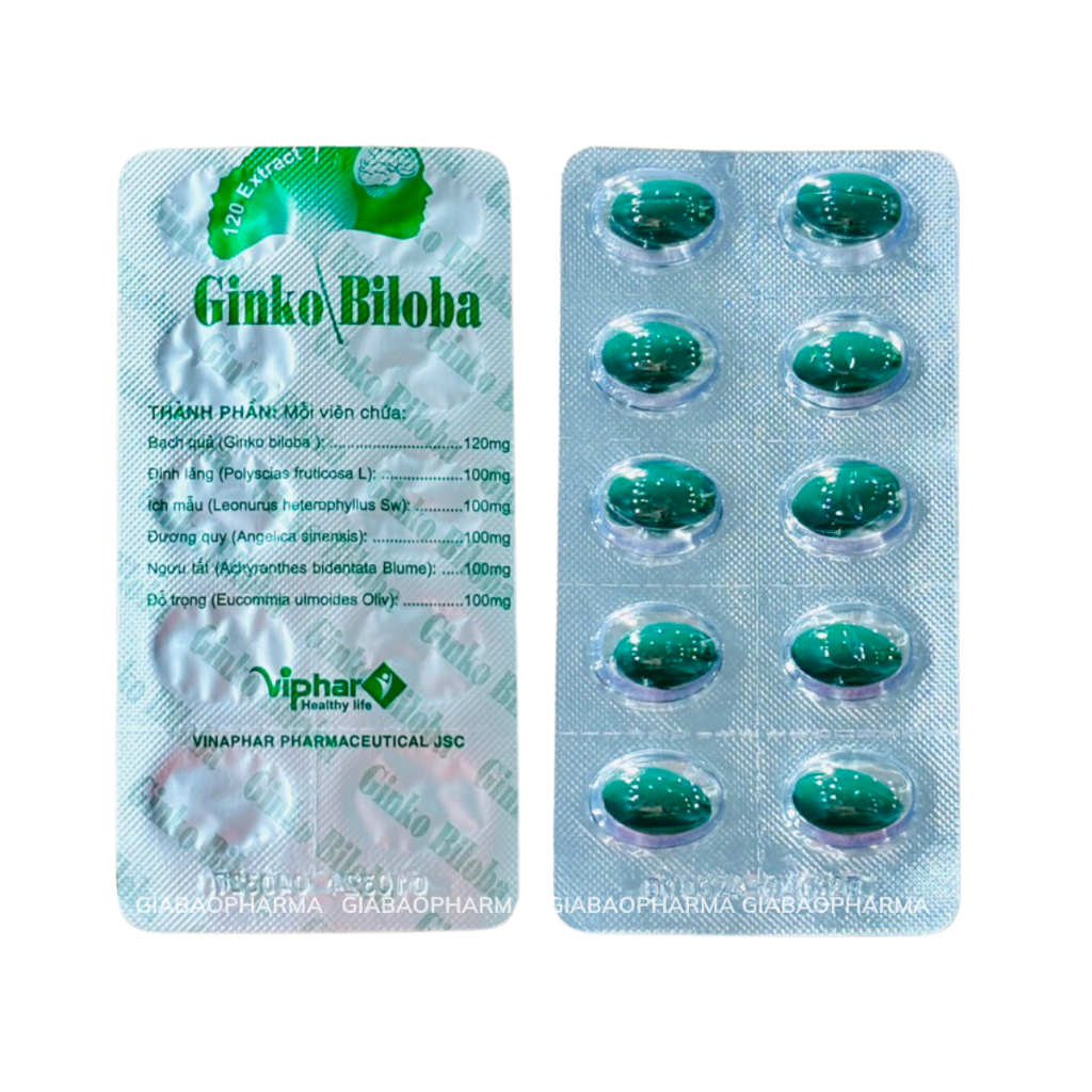 Ginkobiloba hỗ trợ bổ não(hộp 100 viên)