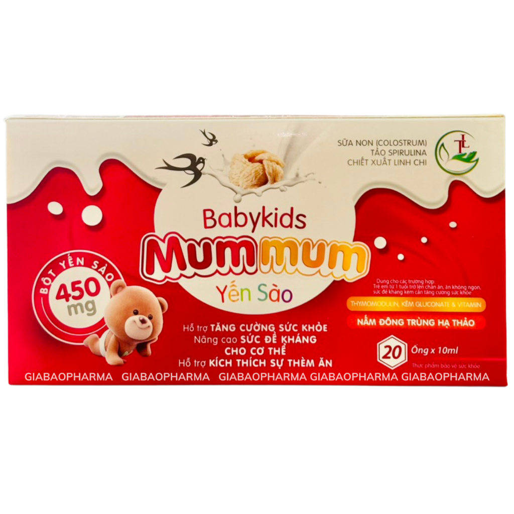 Yến sào babykids mummum hỗ trợ bé ăn ngon (hộp 20 ống)