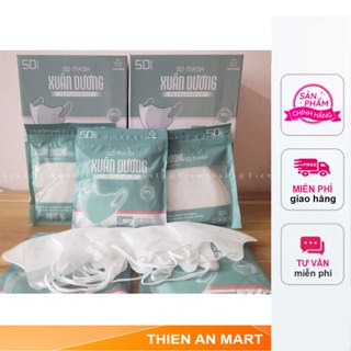Hộp 100 Chiếc Khẩu Trang 5D Xuân Dương Màu Trắng