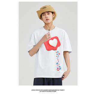 Áo Thun HEART LIKE~Local Brand BWINDY Phong Cách unisex tay lỡ form rộng cổ tròn oversize cotton100%