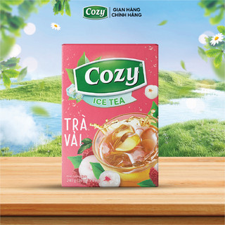 Trà Hương Vải Hòa Tan Cozy Ice Tea Nước Uống Giải Khát Hương Vị Tươi Mới Dịu Nhẹ (16 gói x 15gr)